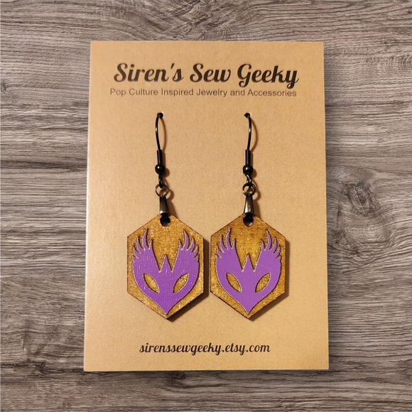 Dragon Age Veilguard Antivan Crows Faction Earrings Lucanis - Picture 2 of 2